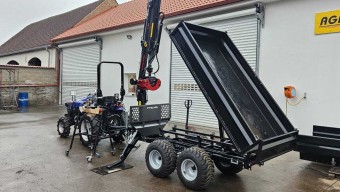 Hydraulicky sklápěná korba k vleku 2D